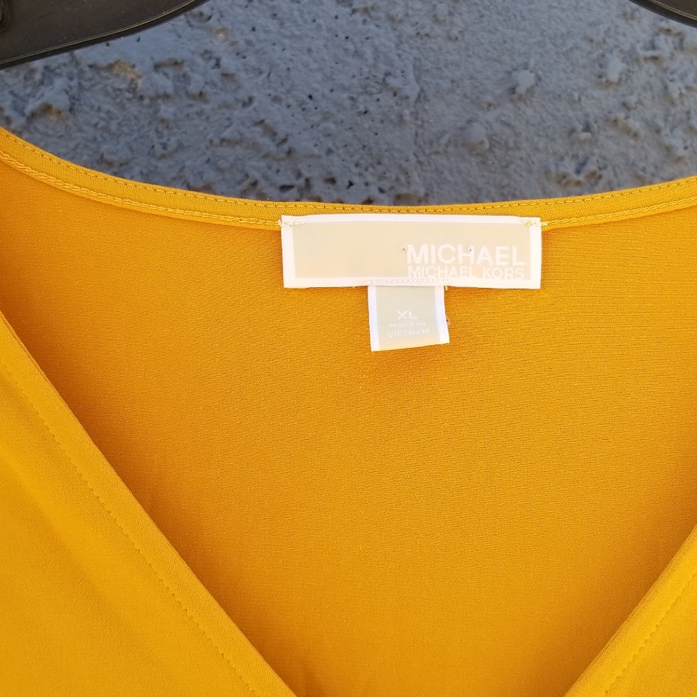 Michael Kors XL mustard shirt